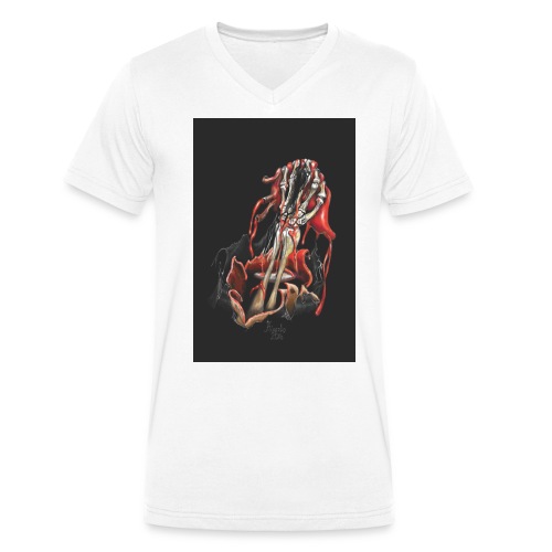 heart-less - Men's Organic V-Neck T-Shirt by Stanley & Stella