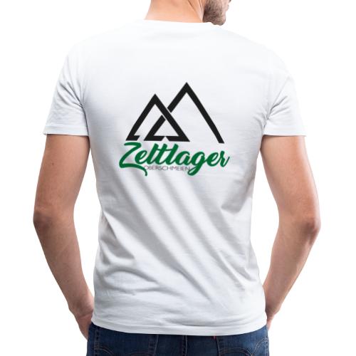 Zeltlager Logo Hinten Schwarz-Grün Edition - Stanley/Stella Männer Bio-T-Shirt mit V-Ausschnitt