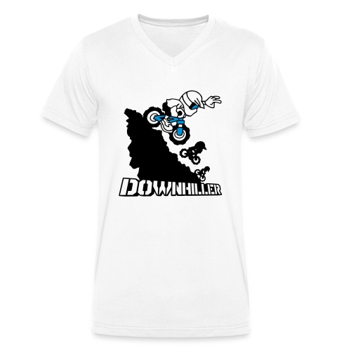 Downhiller - Männer Bio-T-Shirt mit V-Ausschnitt von Stanley & Stella