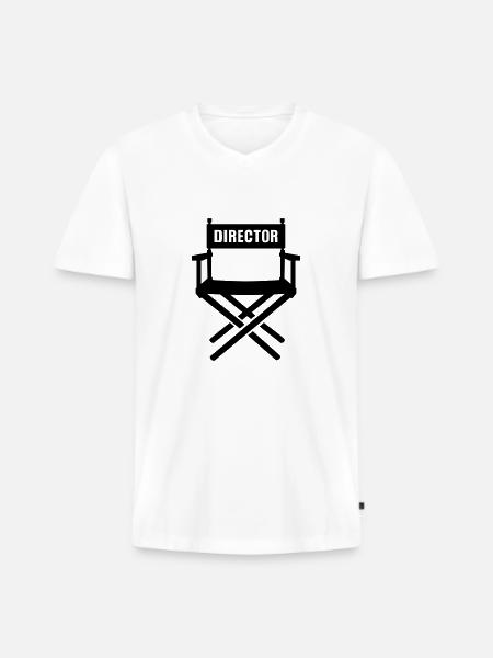 Stuhl - Männer Premium Bio T-Shirt mit V-Ausschnitt - Weiß
