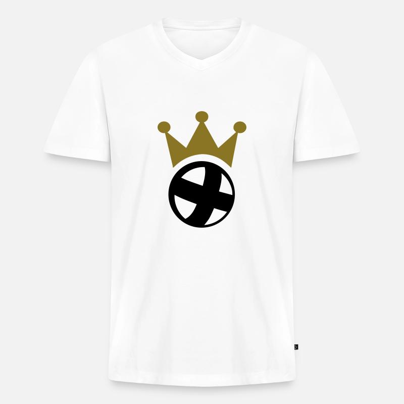 Radball - Männer Premium Bio T-Shirt mit V-Ausschnitt - Weiß