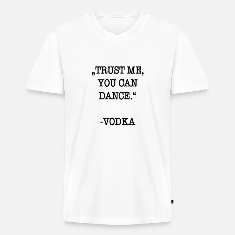 Vodka - Männer Premium Bio T-Shirt mit V-Ausschnitt - Weiß