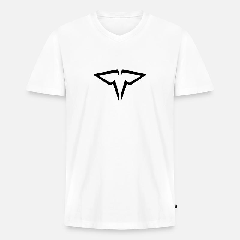 Globale Position - G P - Männer Premium Bio T-Shirt mit V-Ausschnitt - Weiß
