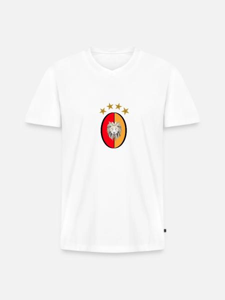 GS - Gala - Aslan - Leo - Men's Premium Organic T-shirt with V-neck - white