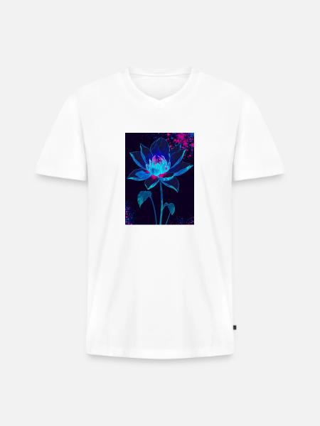 Flourish in the Void - Men's Premium Organic T-shirt with V-neck - white