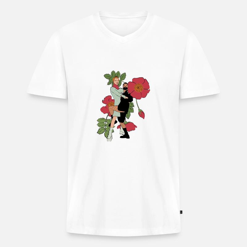 Pridemonth is every month - Männer Premium Bio T-Shirt mit V-Ausschnitt - Weiß