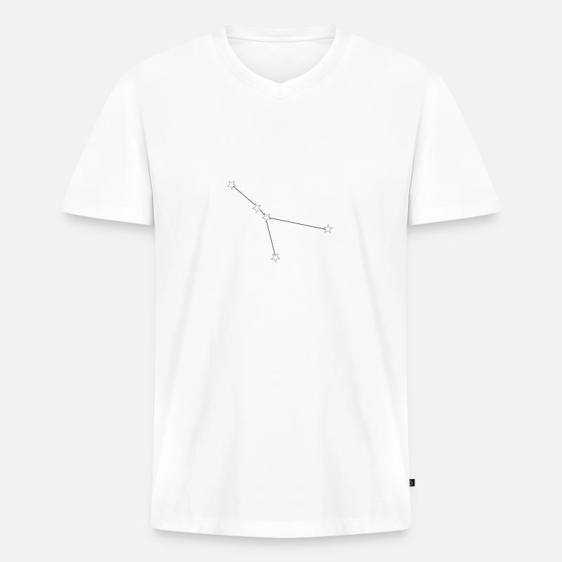 Sternzeichen Krebs, Sternbild - Männer Premium Bio T-Shirt mit V-Ausschnitt - Weiß