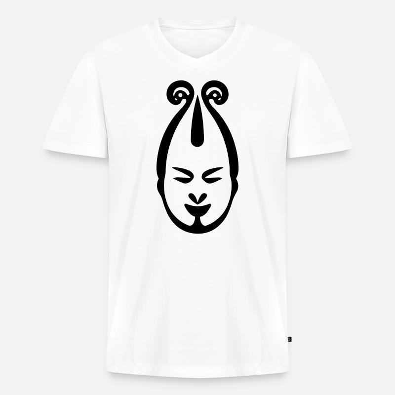 Clown - Männer Premium Bio T-Shirt mit V-Ausschnitt - Weiß