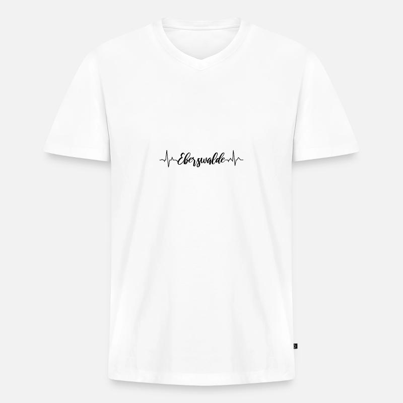 EKG Eberswalde - Männer Premium Bio T-Shirt mit V-Ausschnitt - Weiß