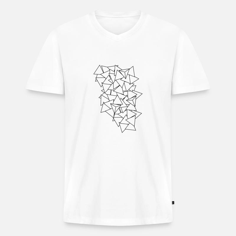 triangles - Männer Premium Bio T-Shirt mit V-Ausschnitt - Weiß