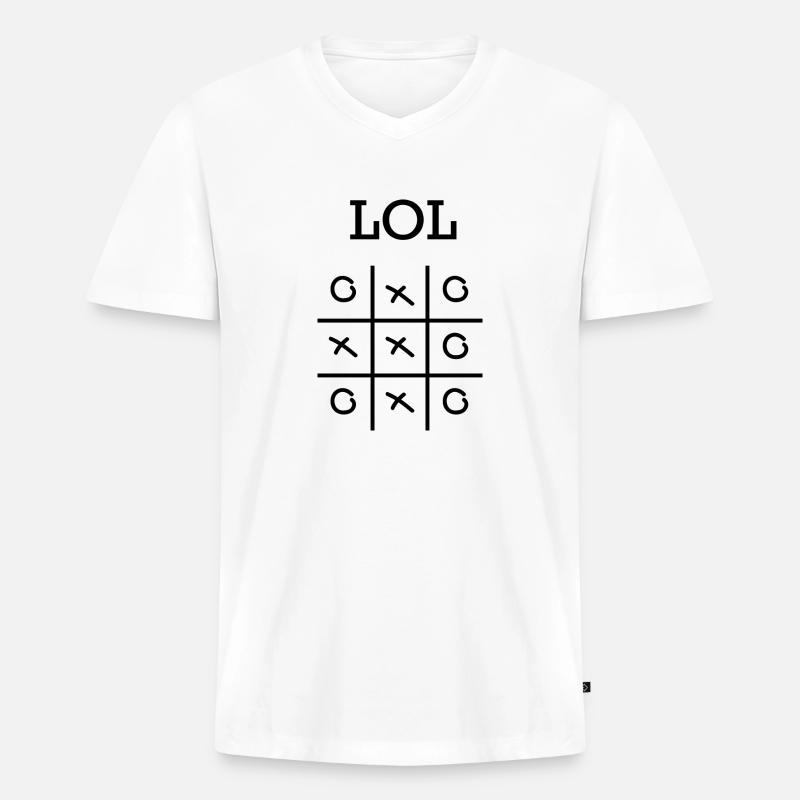 boardgame chess backgammon game night - Männer Premium Bio T-Shirt mit V-Ausschnitt - Weiß