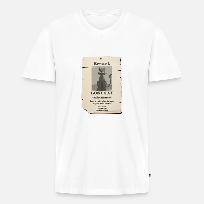 catfinal - Männer Premium Bio T-Shirt mit V-Ausschnitt - Weiß