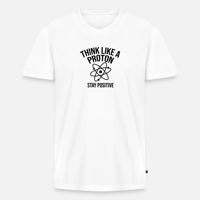 Nerd Geschenk witziger Spruch Geek - Männer Premium Bio T-Shirt mit V-Ausschnitt - Weiß