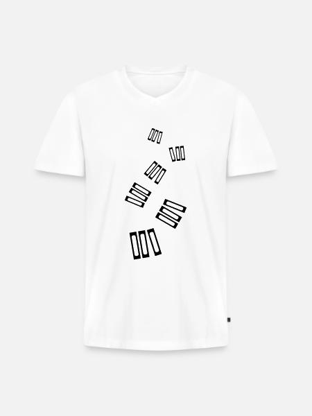 Read books - Men's Premium Organic T-shirt with V-neck - white