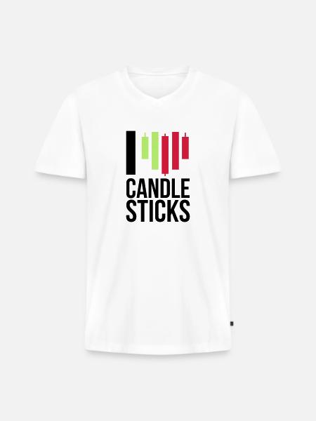 trading - Men's Premium Organic T-shirt with V-neck - white