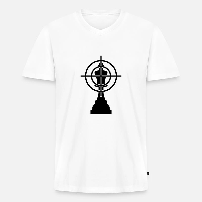 schach killing spree - Männer Premium Bio T-Shirt mit V-Ausschnitt - Weiß