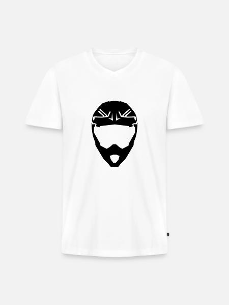 Motocross - Männer Premium Bio T-Shirt mit V-Ausschnitt - Weiß