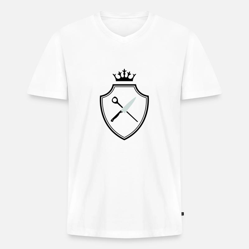 koch symbol - Männer Premium Bio T-Shirt mit V-Ausschnitt - Weiß