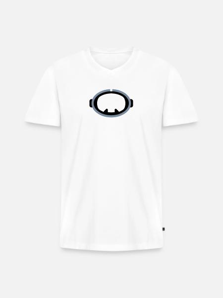 Retro Diving Logo - Men's Premium Organic T-shirt with V-neck - white