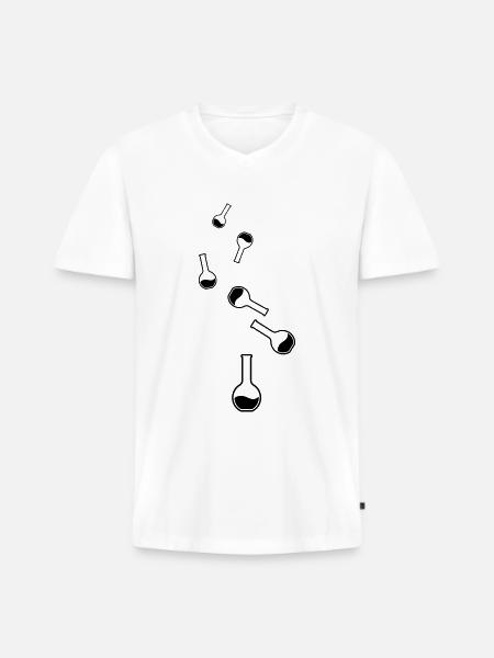 Test tube chemist - Men's Premium Organic T-shirt with V-neck - white