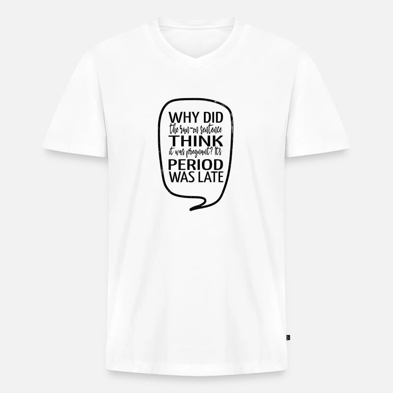comics bibliophile book reader funny - Männer Premium Bio T-Shirt mit V-Ausschnitt - Weiß