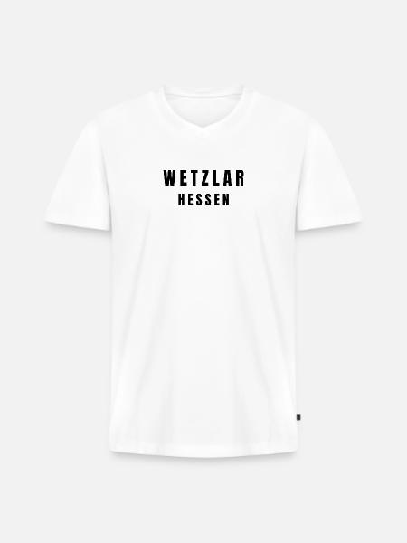 Wetzlar Hesse - Men's Premium Organic T-shirt with V-neck - white