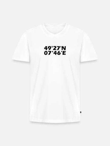 Kaiserslautern coordinates - Men's Premium Organic T-shirt with V-neck - white