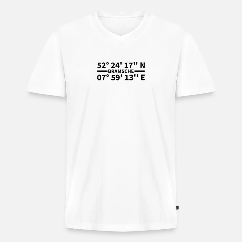 Bram's coordinates - Men's Premium Organic T-shirt with V-neck - white