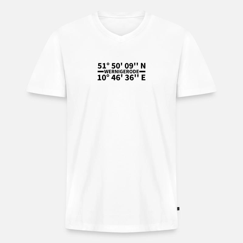 Wernigerode coordinates - Men's Premium Organic T-shirt with V-neck - white