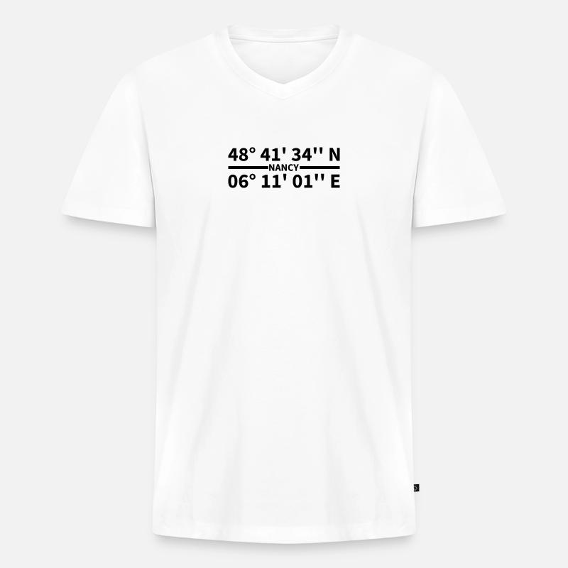 Nancy coordinates - Men's Premium Organic T-shirt with V-neck - white