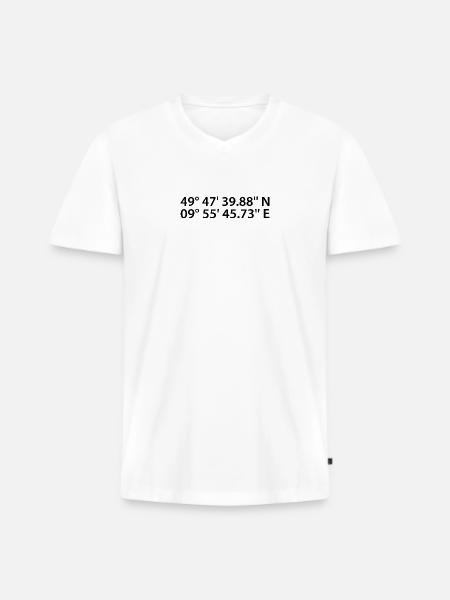 Würzburg coordinates - Men's Premium Organic T-shirt with V-neck - white