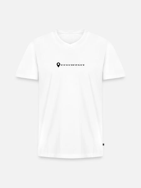 Gijón coordinates - Men's Premium Organic T-shirt with V-neck - white