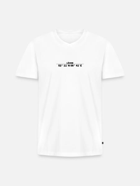 Wages Coordinates - Men's Premium Organic T-shirt with V-neck - white