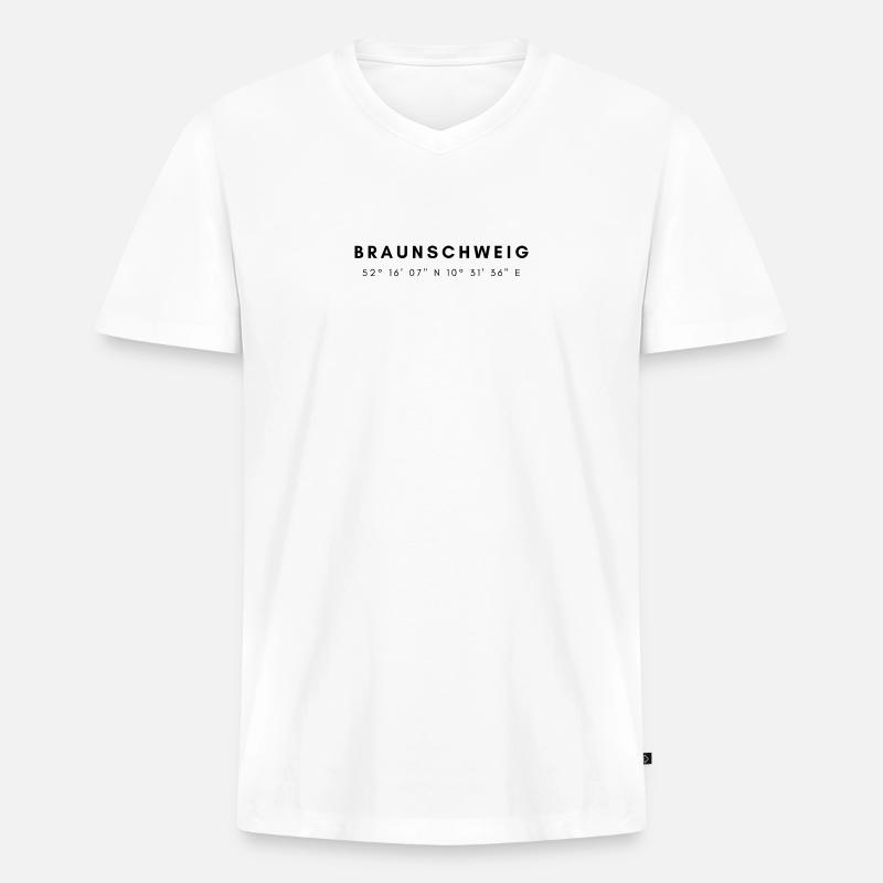 Brunswick coordinates - Men's Premium Organic T-shirt with V-neck - white