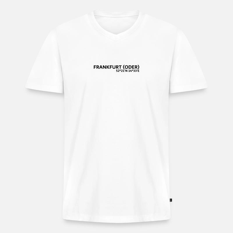 Frankfurt (Oder) together - Men's Premium Organic T-shirt with V-neck - white
