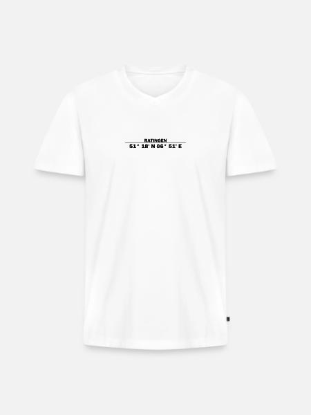 Ratingen coordinates - Men's Premium Organic T-shirt with V-neck - white