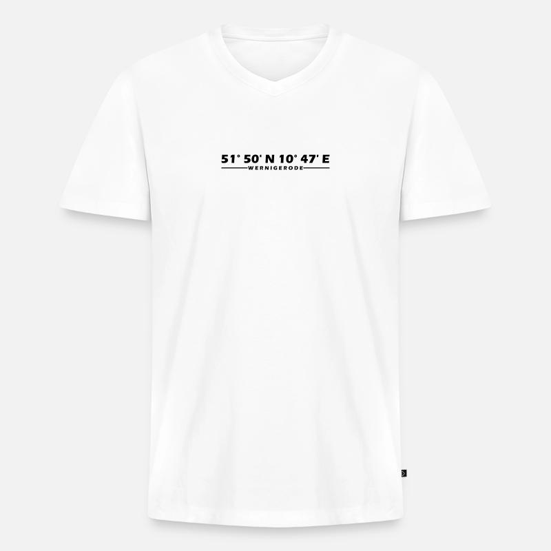 Wernigerode coordinates - Men's Premium Organic T-shirt with V-neck - white