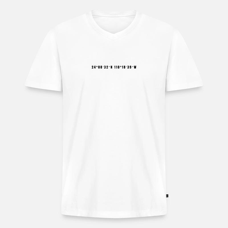 La Paz Mexiko - Männer Premium Bio T-Shirt mit V-Ausschnitt - Weiß