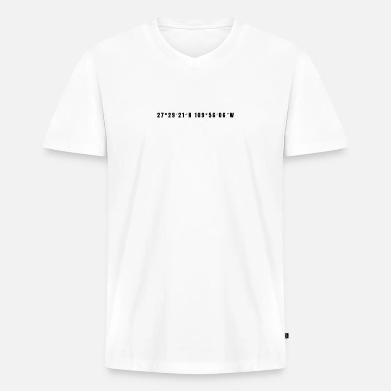Ciudad Obregón Mexiko - Männer Premium Bio T-Shirt mit V-Ausschnitt - Weiß