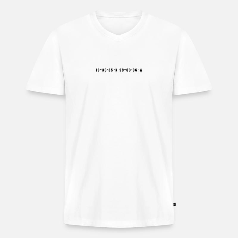 Ecatepec Mexiko - Männer Premium Bio T-Shirt mit V-Ausschnitt - Weiß