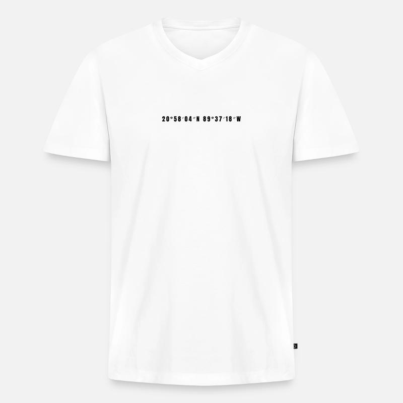 Mérida Mexiko - Männer Premium Bio T-Shirt mit V-Ausschnitt - Weiß