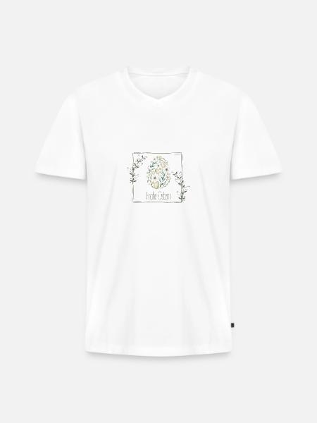 Frohe Ostern - Männer Premium Bio T-Shirt mit V-Ausschnitt - Weiß