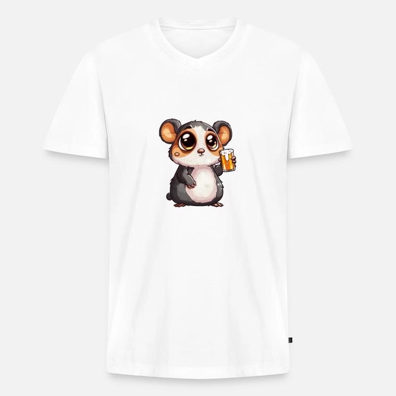 Lecker Bierchen Sad Hamster Meme Bier Mallorca - Männer Premium Bio T-Shirt mit V-Ausschnitt - undefined
