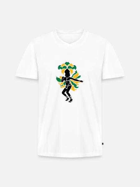Samba - T-shirt encolure en V Premium bio Homme - blanc