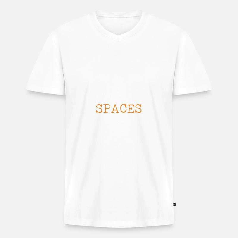 Ich Einrücke Mit Leerzeichen - Männer Premium Bio T-Shirt mit V-Ausschnitt - Weiß