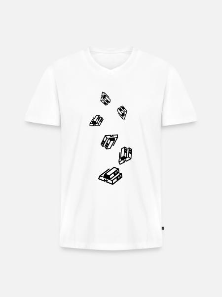 Gold Silhouette icon - Männer Premium Bio T-Shirt mit V-Ausschnitt - Weiß