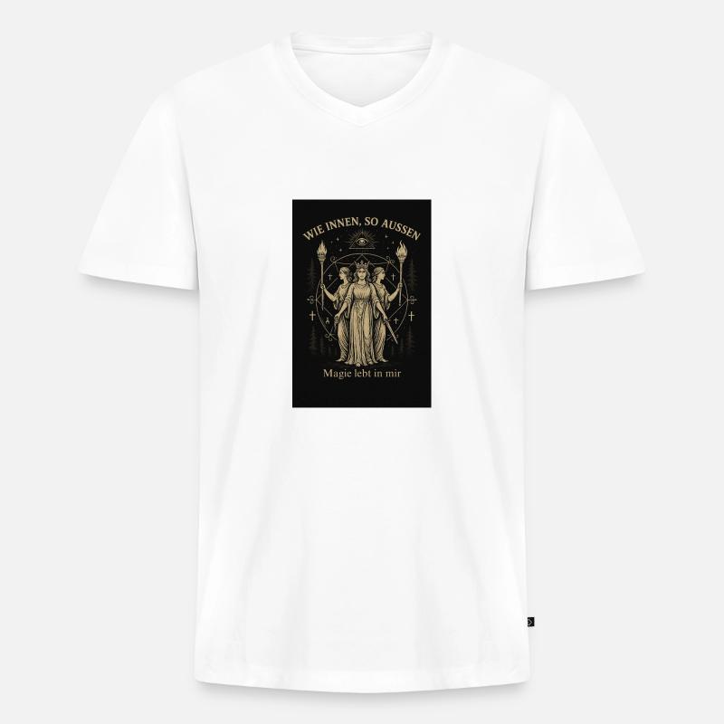 4D5A308B F03D 46F7 BE20 75B20CB61337 - Männer Premium Bio T-Shirt mit V-Ausschnitt - Weiß