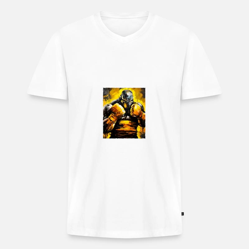 Ritter Boxer Boxen - Männer Premium Bio T-Shirt mit V-Ausschnitt - undefined