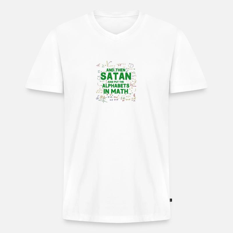Math Mathematics Science Math Gift - Men's Premium Organic T-shirt with V-neck - white