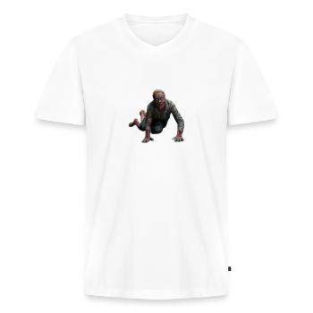 Dein EX-Freund/Freundin - Männer Premium Bio T-Shirt mit V-Ausschnitt - Weiß - Vorne - Nico (187cm)
